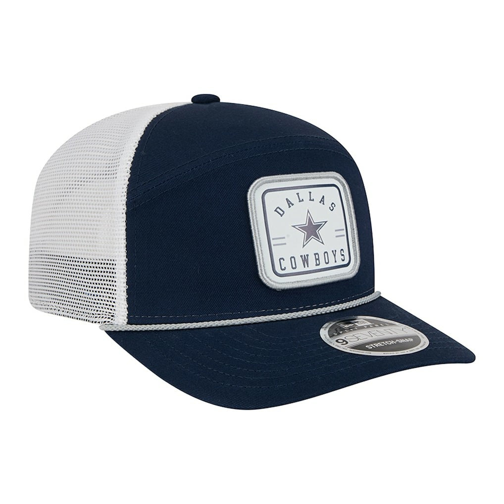 Dallas Cowboys New Era Quick Strike Split Panel 9SEVENTY Stretch-Snap Trucker Hat Navy