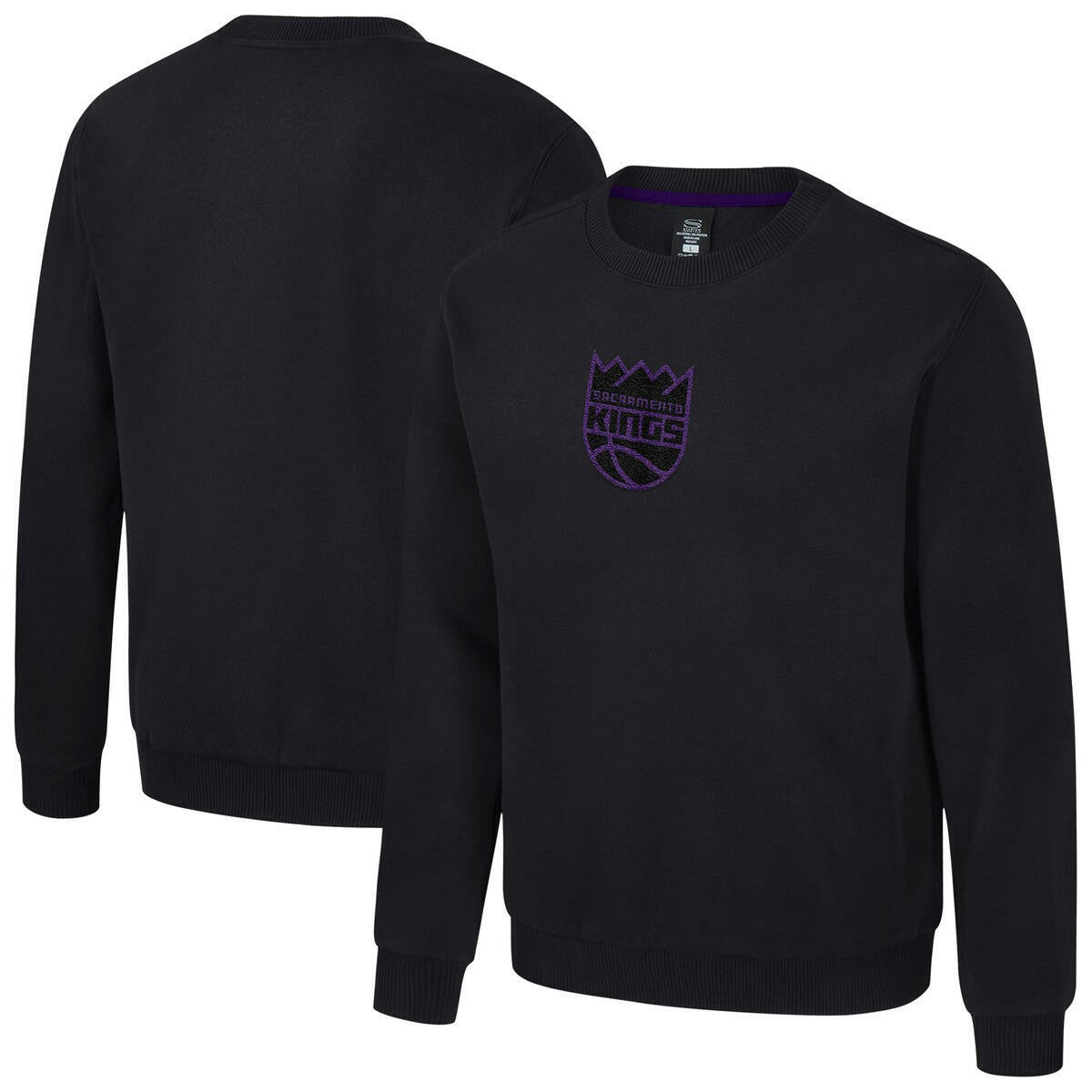 Sacramento Kings Stadium Essentials Unisex Club Level Chenille Sweatshirt Black