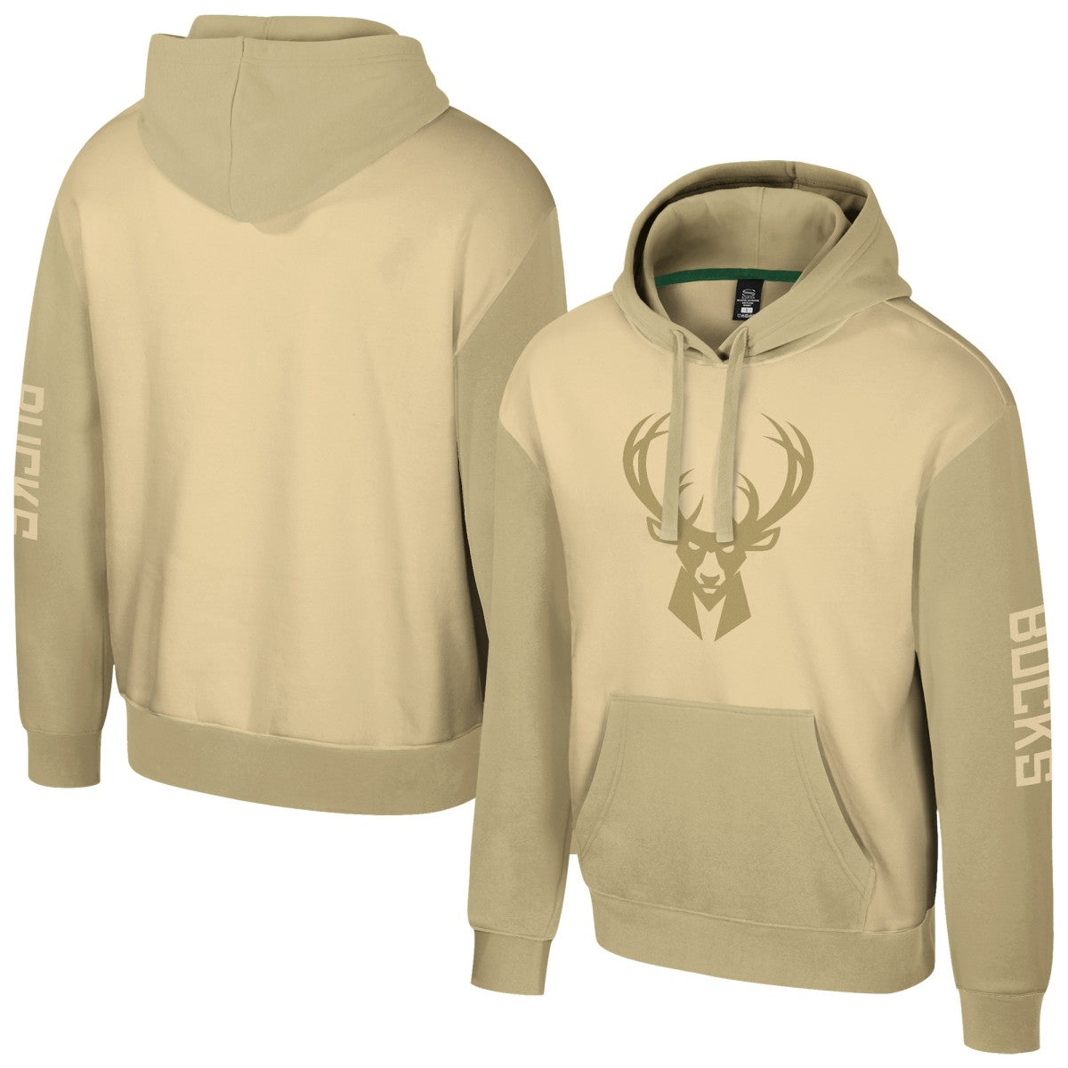 Milwaukee Bucks Stadium Essentials Unisex Rafters Burst Hoodie Khaki