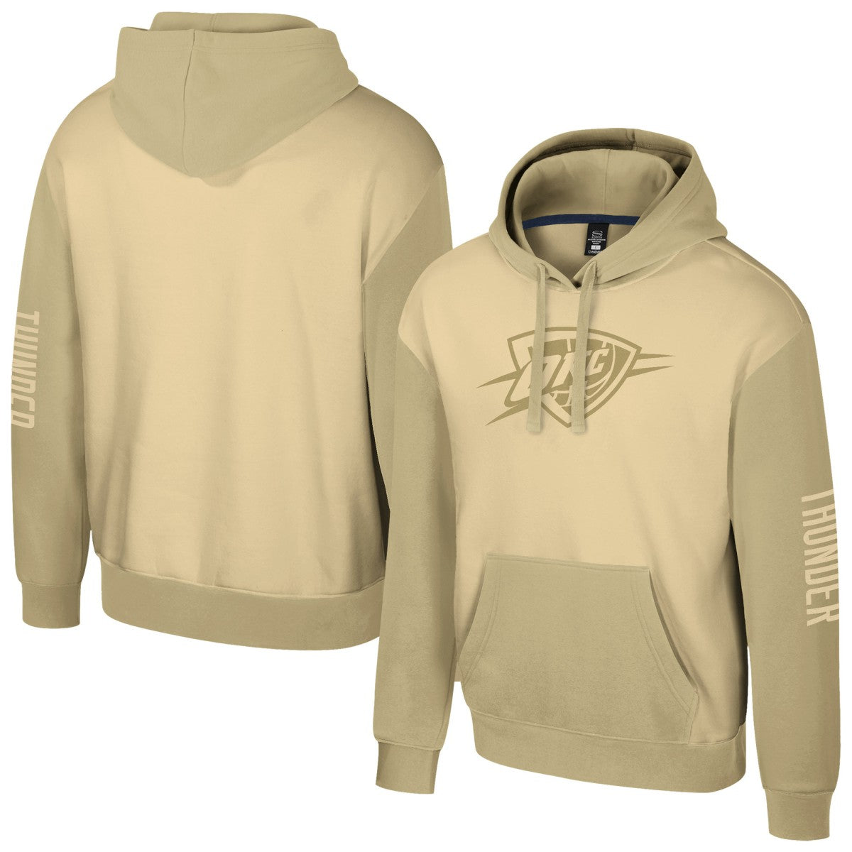 Oklahoma City Thunder Stadium Essentials Unisex Rafters Burst Hoodie Khaki