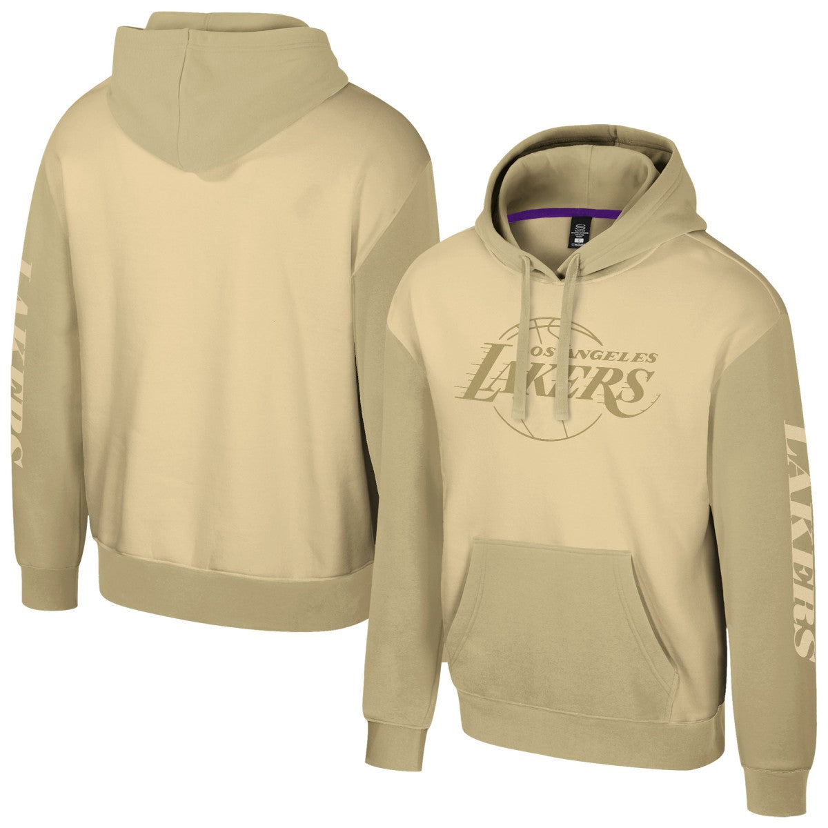 Los Angeles Lakers Stadium Essentials Unisex Rafters Burst Hoodie Khaki