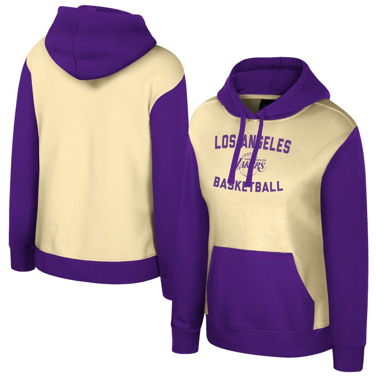 Los Angeles Lakers Stadium Essentials Women's Rafters Road Trip Hoodie Cream