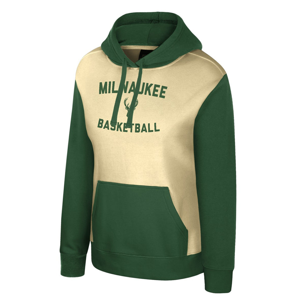 Milwaukee Bucks Stadium Essentials Women's Rafters Road Trip Hoodie Cream