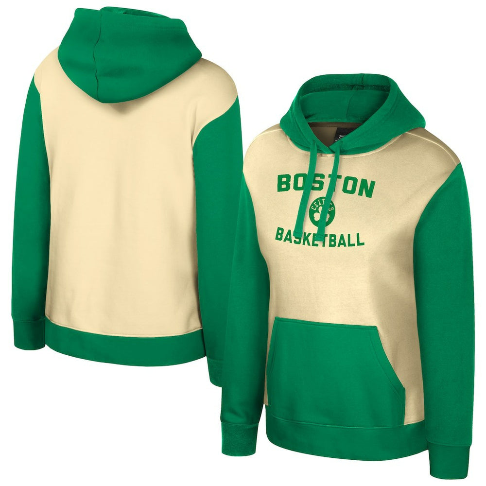 Boston Celtics Stadium Essentials Women's Rafters Road Trip Hoodie Cream