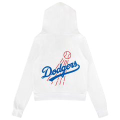 Los Angeles Dodgers Aviator Nation x MLB Unisex Five-Stripe Tri-Blend Full-Zip Hoodie - White - MLB Sale