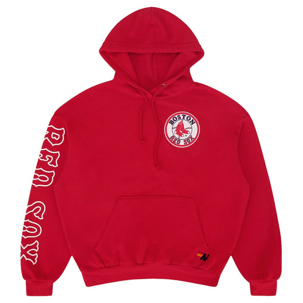 Boston Red Sox Aviator Nation x MLB Unisex Tri-Blend Pullover Hoodie - Red - MLB on Sale