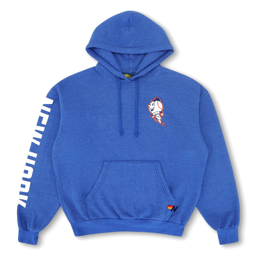 New York Mets Aviator Nation x MLB Unisex Relaxed Tri-Blend Hoodie - Royal - MLB Sale