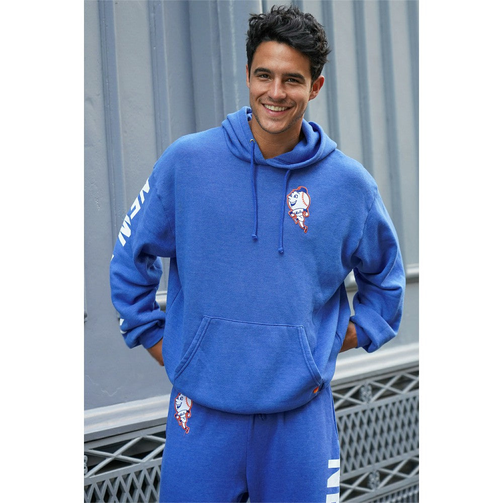 New York Mets Aviator Nation x MLB Unisex Relaxed Tri-Blend Hoodie - Royal - MLB Sale