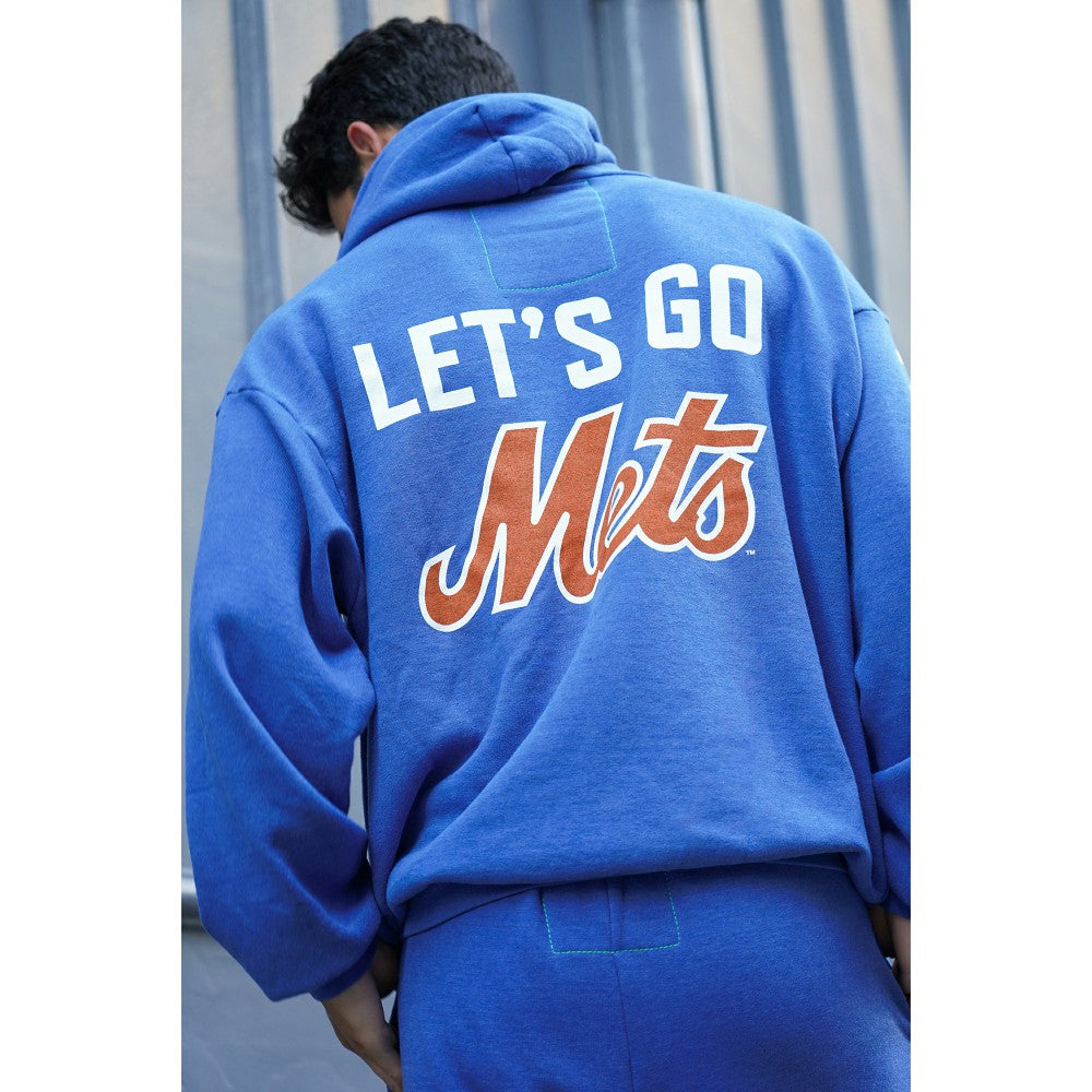New York Mets Aviator Nation x MLB Unisex Relaxed Tri-Blend Hoodie - Royal - MLB Sale