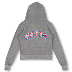 Texas Rangers Aviator Nation x MLB Unisex 5-Stripe Tri-Blend Full-Zip Hoodie - Heather Gray - MLB Lifestyle