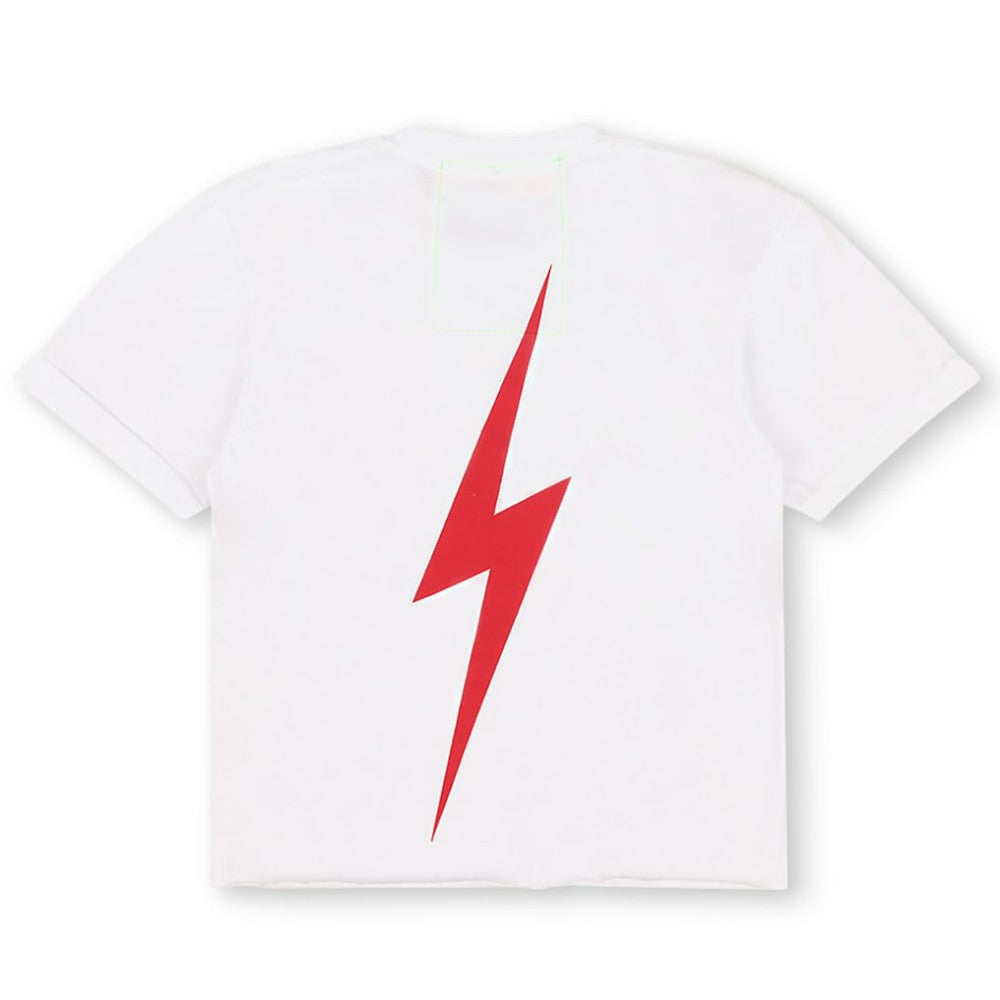 Texas Rangers Aviator Nation x MLB Women's Bolt Boyfriend Tri-Blend T-Shirt - White - MLB Sale