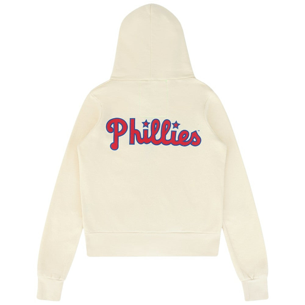 Philadelphia Phillies Aviator Nation x MLB Unisex Five-Stripe Tri-Blend Full-Zip Hoodie - Cream - MLB Online