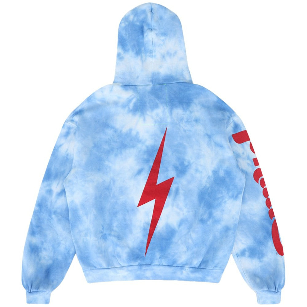 Philadelphia Phillies Aviator Nation x MLB Unisex Tie-Dye Tri-Blend Pullover Hoodie - Light Blue - MLB on Sale