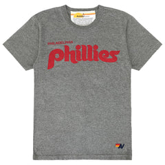 Philadelphia Phillies Aviator Nation x MLB Unisex Bolt Tri-Blend T-Shirt - Heather Gray - MLB Lifestyle