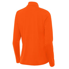 Cincinnati Bengals Antigua Women's Streak Intent Quarter-Zip Sweatshirt Orange