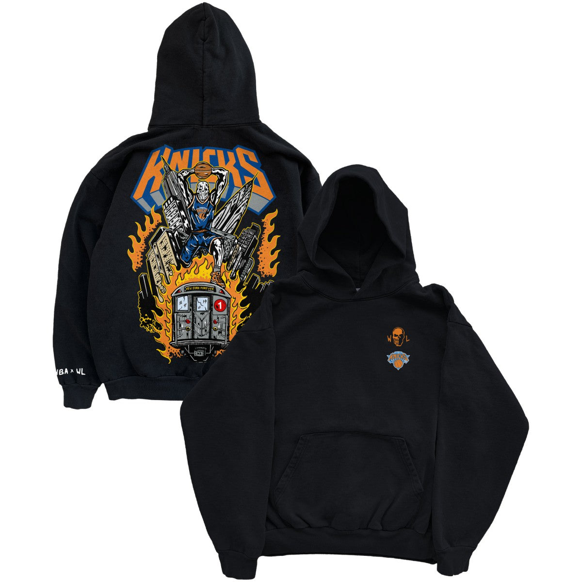 New York Knicks Warren Lotas x Fest Subway Hoodie Black | Fanatics outlet