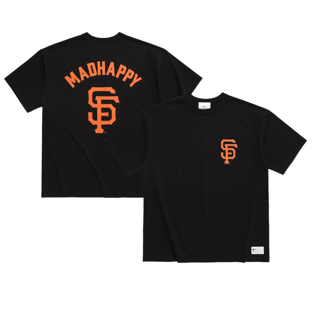 San Francisco Giants Madhappy x MLB Unisex Heavyweight T-Shirt - Black - MLB Lifestyle
