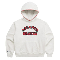 Atlanta Braves Madhappy x MLB Unisex Heavyweight Fleece Pullover Hoodie - Heather Gray - MLB on Sale