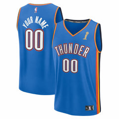 Oklahoma City Thunder 2025 NBA Finals Champions Fast Break Replica Custom Jersey Blue Icon Edition | Fanatics discount