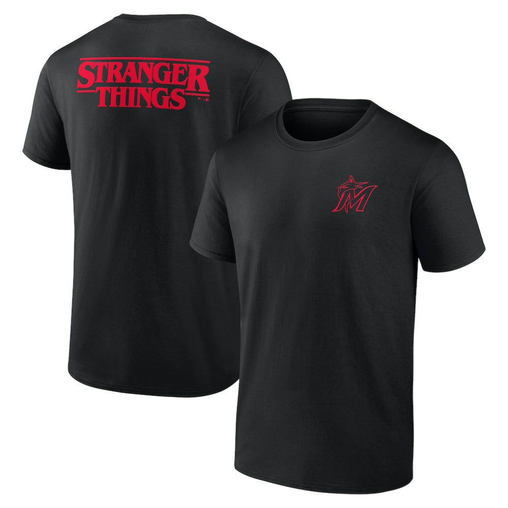 Miami Marlins Stranger Things Graphic T-Shirt - Black - MLB on Sale