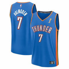 Chet Holmgren Oklahoma City Thunder 2025 NBA Finals Champions Fast Break Replica Player Jersey Blue Icon Edition | Fanatics US