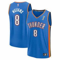 Jalen Williams Oklahoma City Thunder 2025 NBA Finals Champions Fast Break Replica Player Jersey Blue Icon Edition | Fanatics for sale