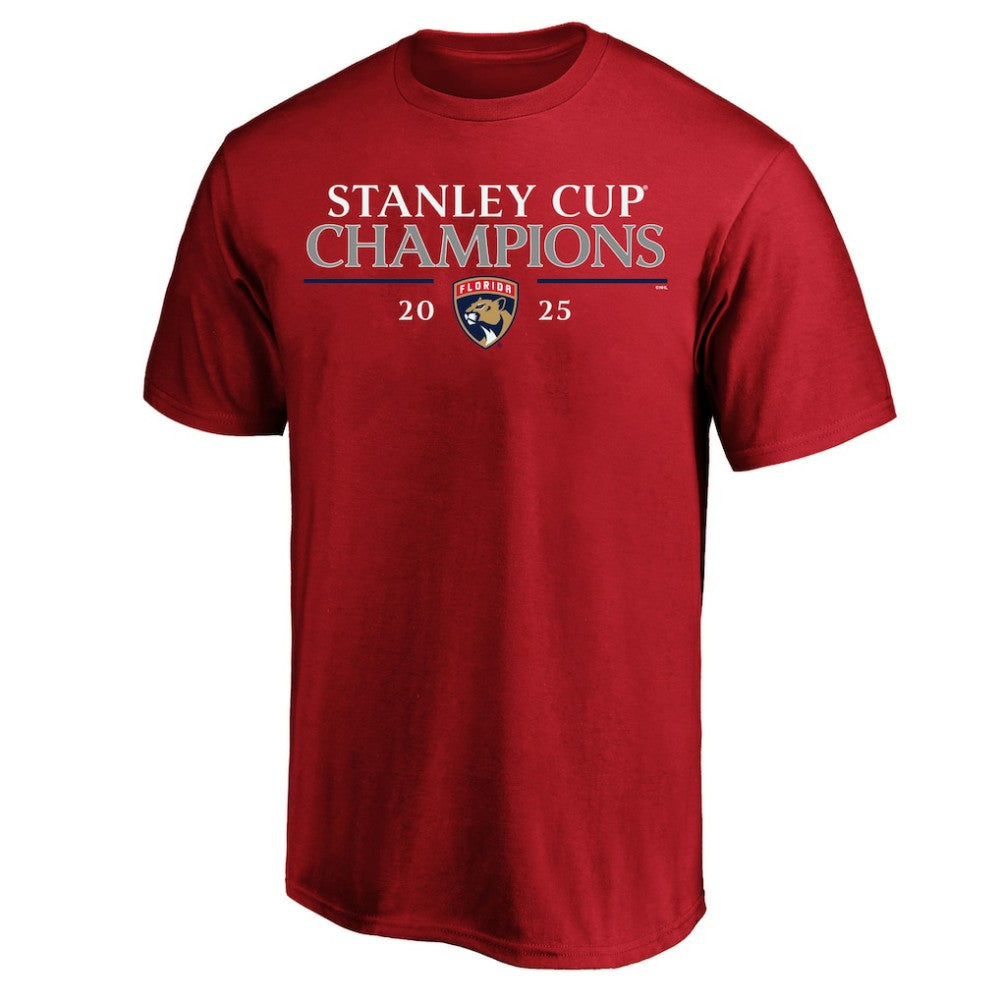 Florida Panthers Fanatics 2025 Stanley Cup Champions Big & Tall Roster T-Shirt - Red - NHL 203189493