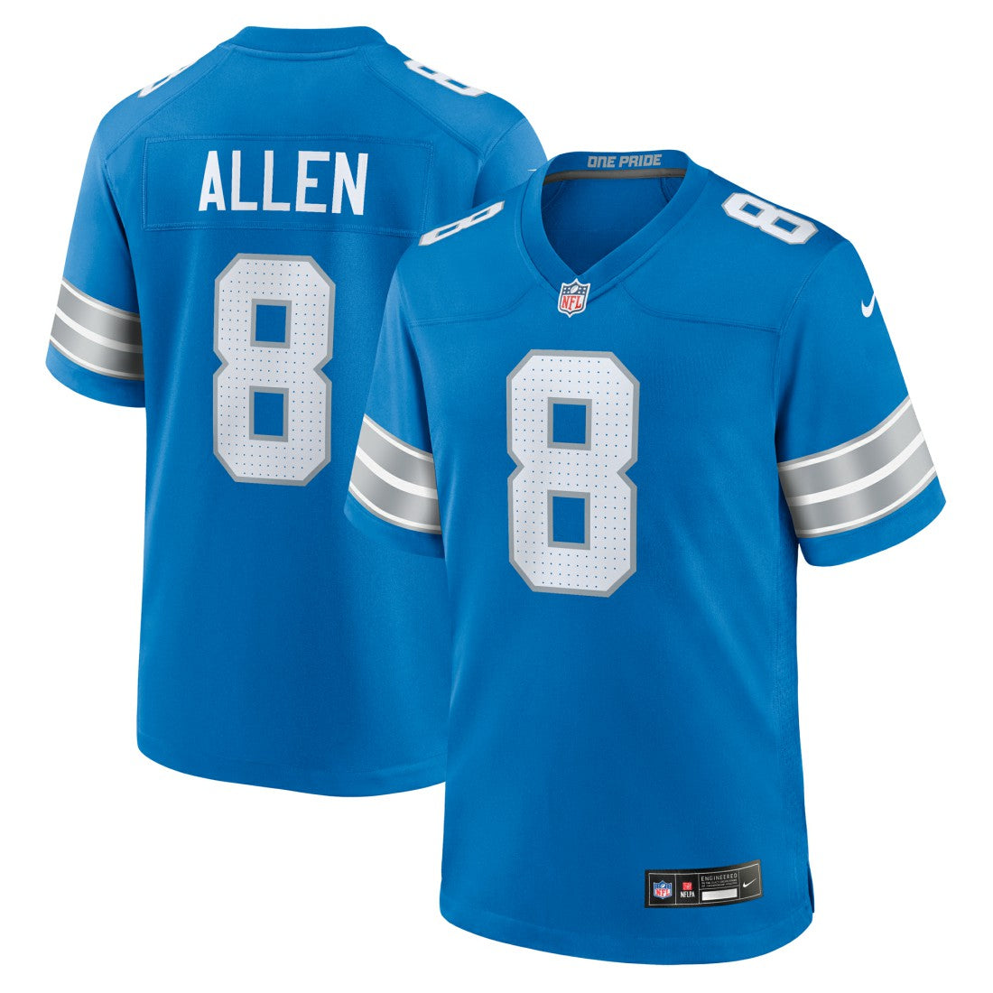 Nike Kyle Allen Detroit Lions Team Game Jersey Blue
