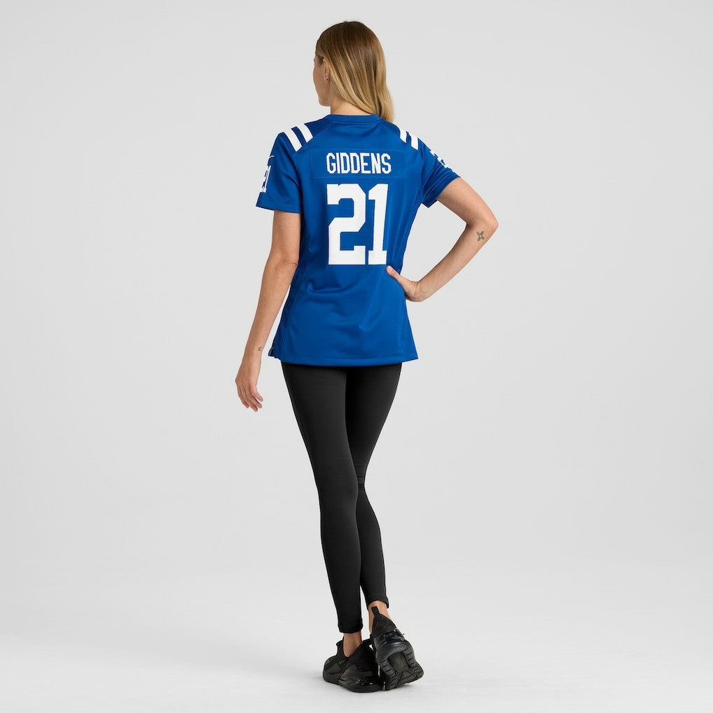 Nike DJ Giddens Indianapolis Colts Women's Team Game Jersey Royal