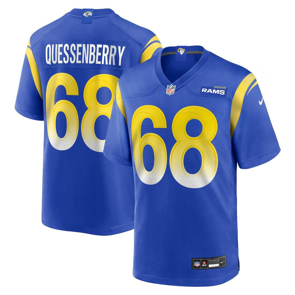 Nike David Quessenberry Los Angeles Rams Team Game Jersey Royal