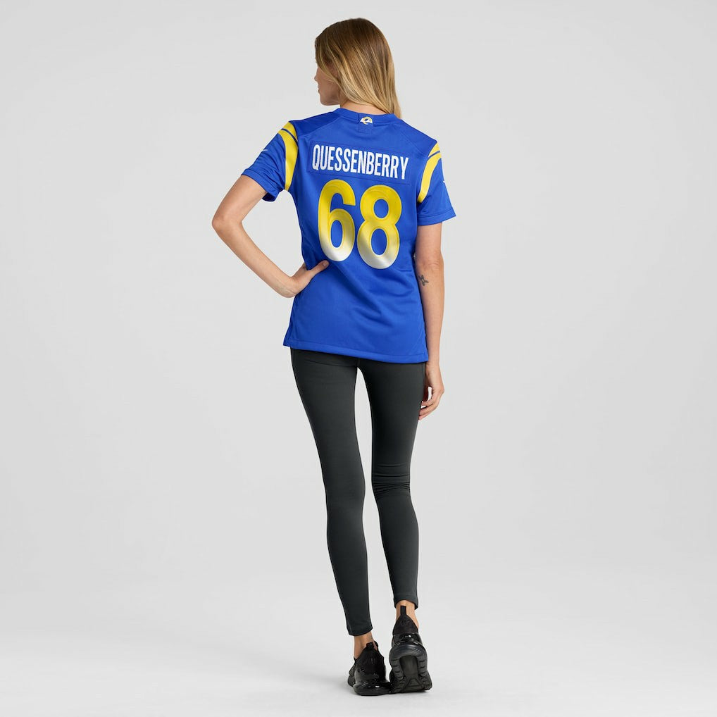 Nike David Quessenberry Los Angeles Rams Women's Team Game Jersey Royal