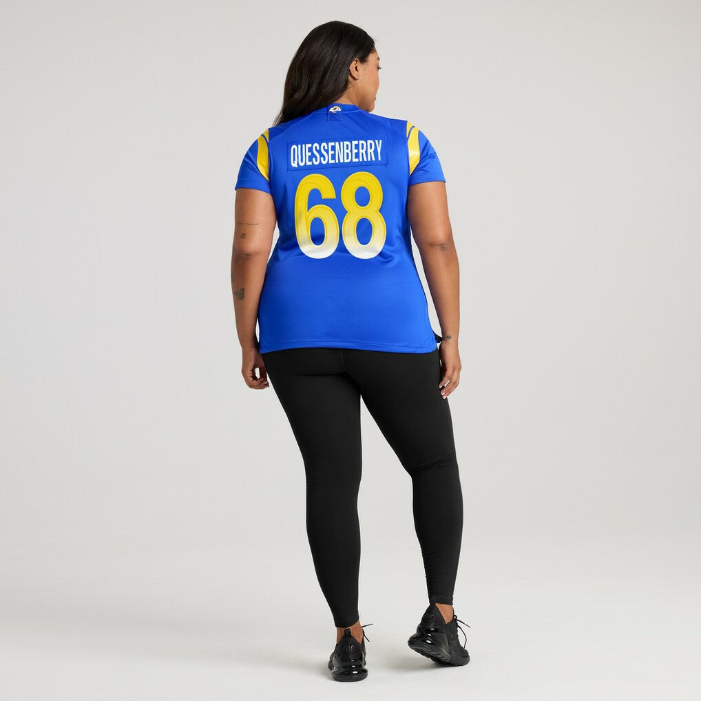 Nike David Quessenberry Los Angeles Rams Women's Team Game Jersey Royal