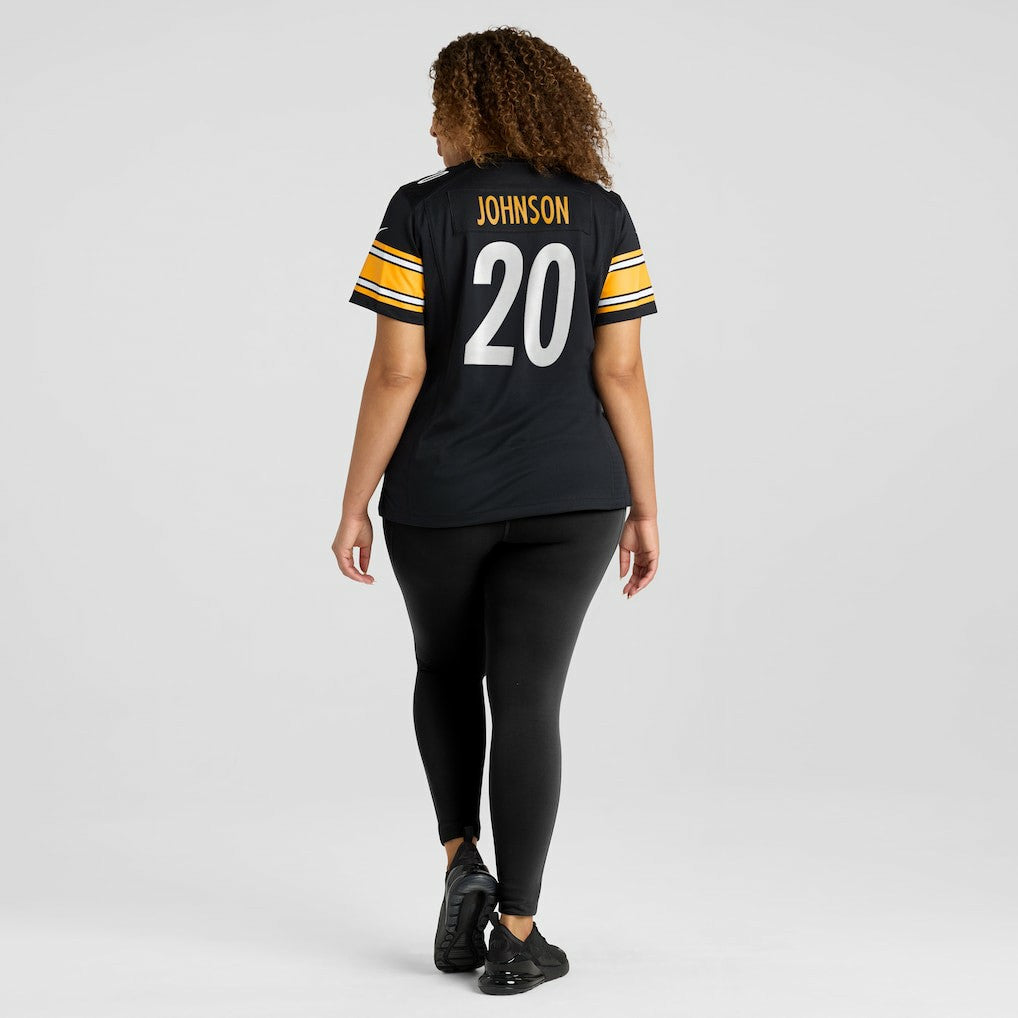 Nike Kaleb Johnson Pittsburgh Steelers Women's Team Game Jersey Black