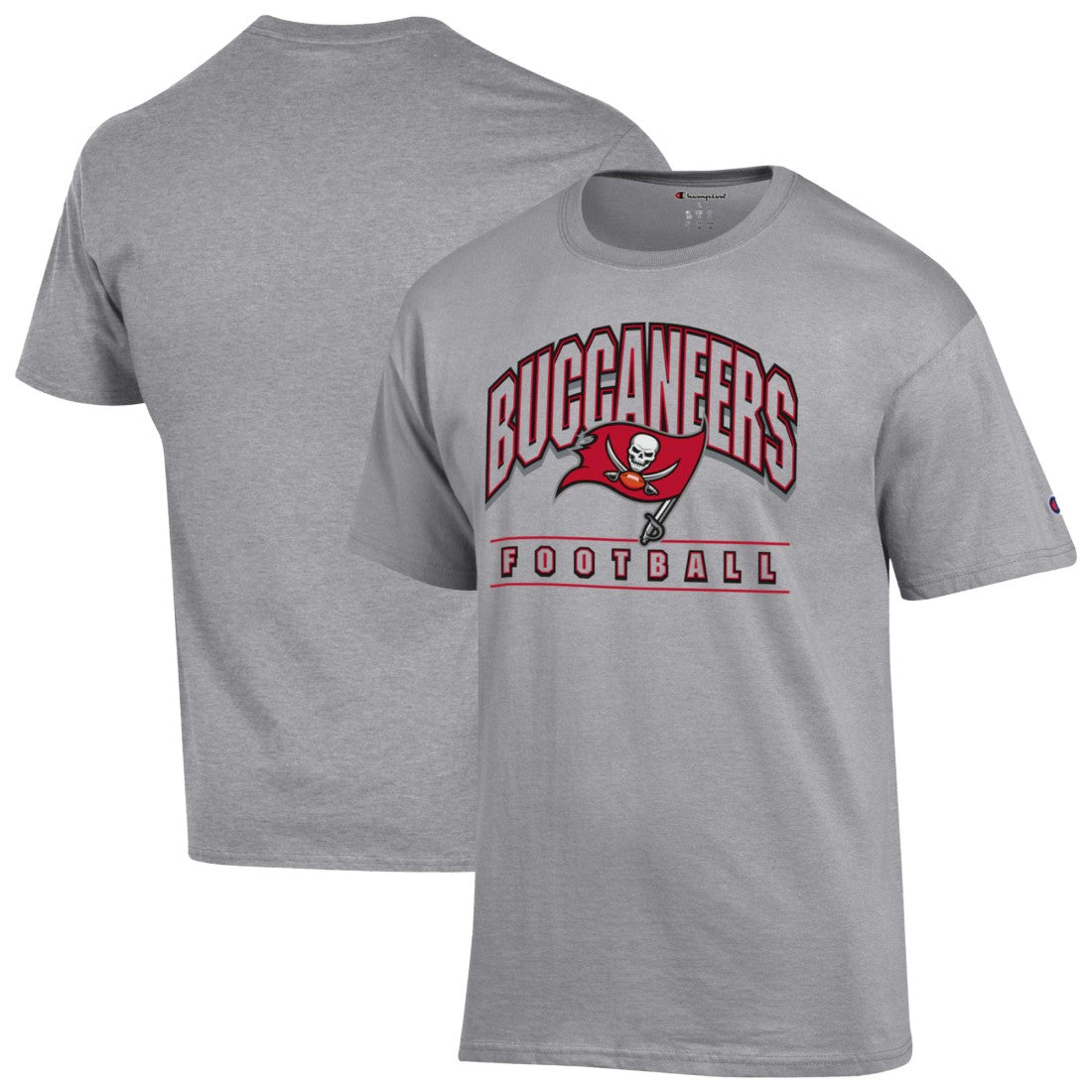 Tampa Bay Buccaneers Champion Football T-Shirt Heather Gray