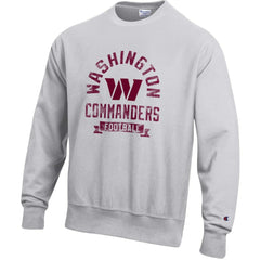 Washington Commanders Champion Reverse Weave Fleece Pullover Sweatshirt Heather Gray