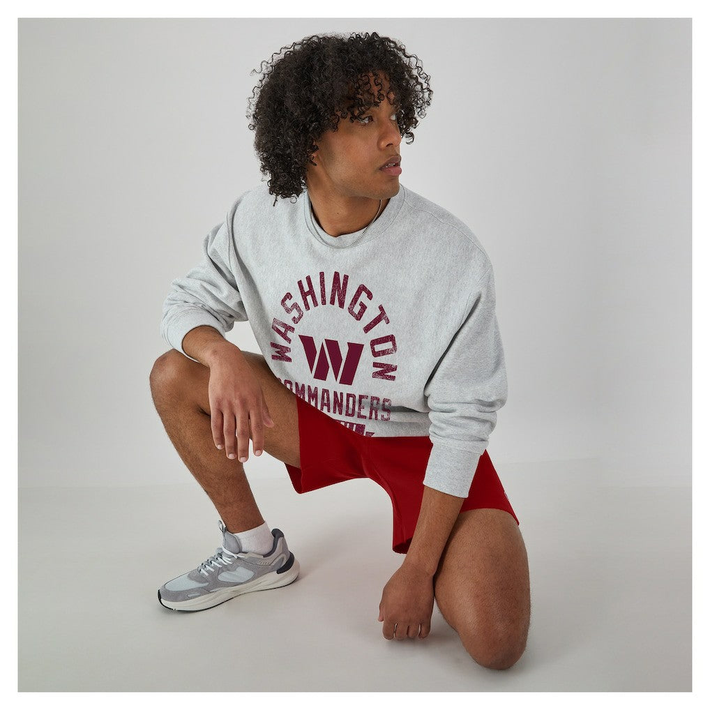 Washington Commanders Champion Reverse Weave Fleece Pullover Sweatshirt Heather Gray