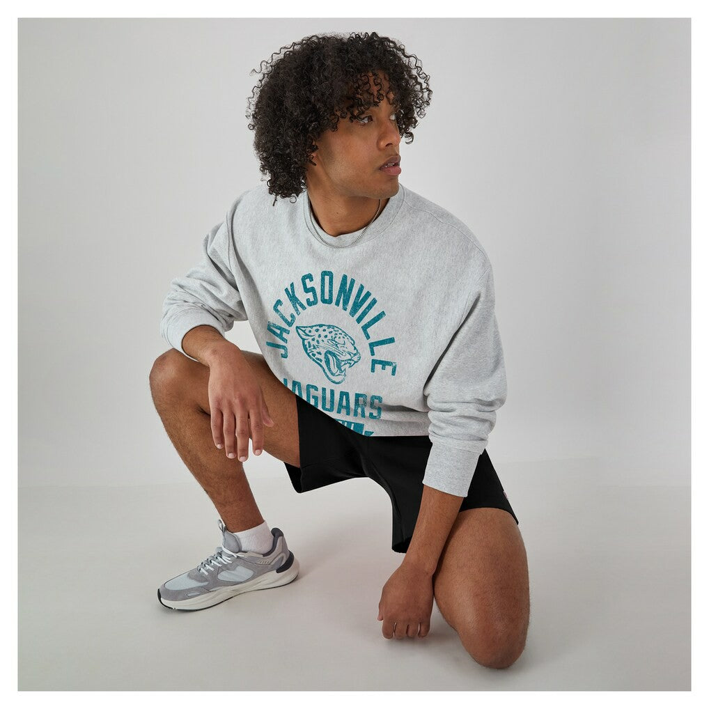 Jacksonville Jaguars Champion Reverse Weave Fleece Pullover Sweatshirt Heather Gray