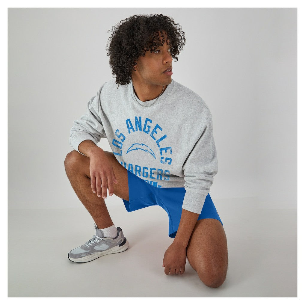Los Angeles Chargers Champion Reverse Weave Fleece Pullover Sweatshirt Heather Gray