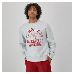 Tampa Bay Buccaneers Champion Reverse Weave Fleece Pullover Sweatshirt Heather Gray