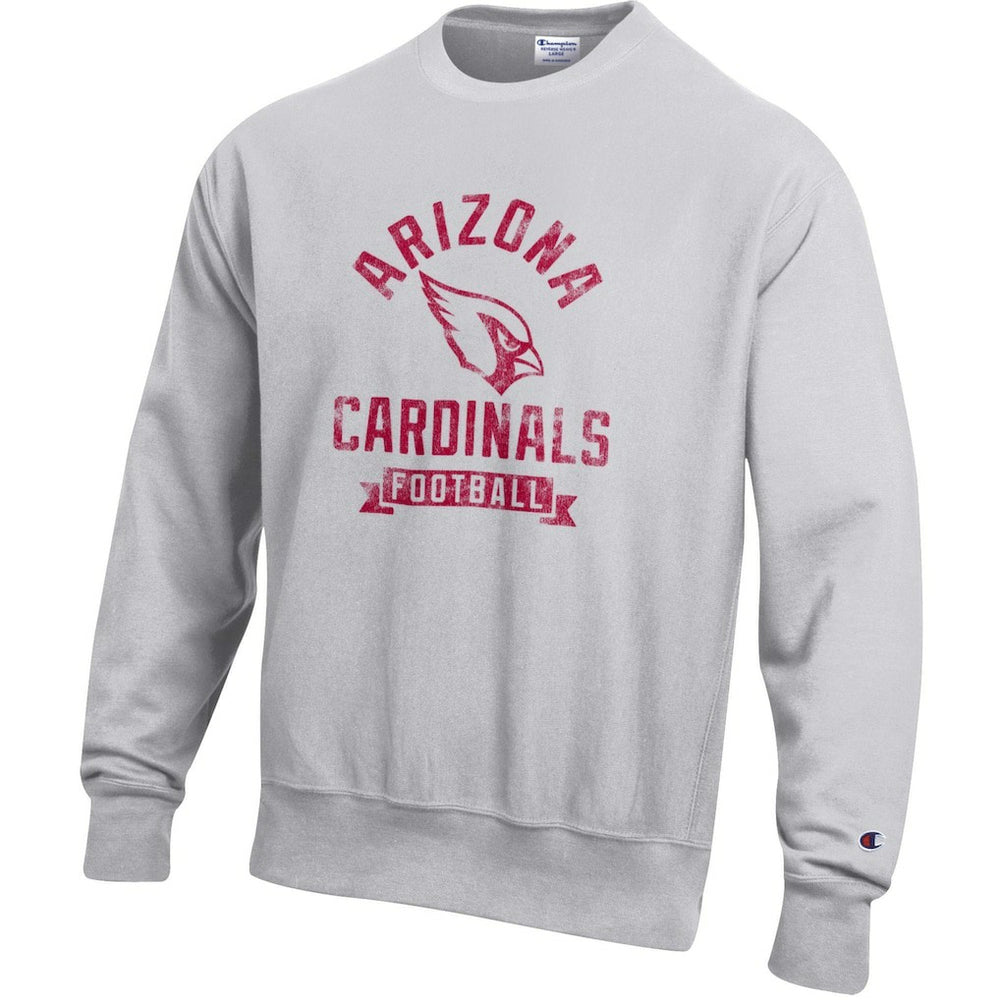 Arizona Cardinals Champion Reverse Weave Fleece Pullover Sweatshirt Heather Gray