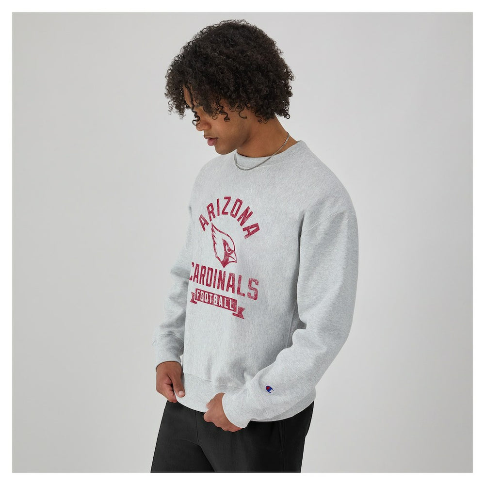 Arizona Cardinals Champion Reverse Weave Fleece Pullover Sweatshirt Heather Gray