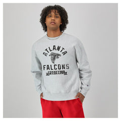 Atlanta Falcons Champion Reverse Weave Fleece Pullover Sweatshirt Heather Gray