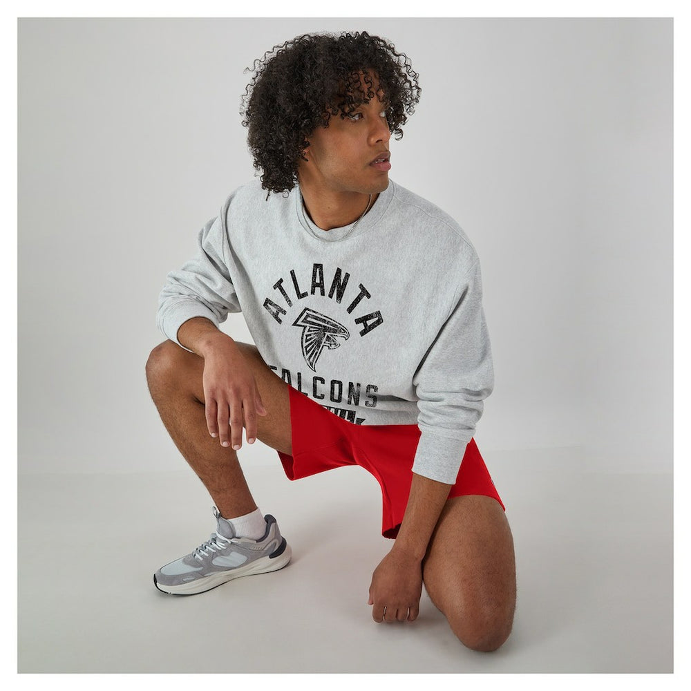 Atlanta Falcons Champion Reverse Weave Fleece Pullover Sweatshirt Heather Gray