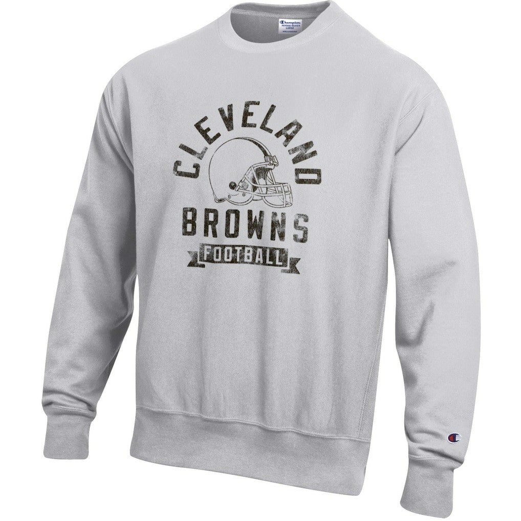 Cleveland Browns Champion Reverse Weave Fleece Pullover Sweatshirt Heather Gray