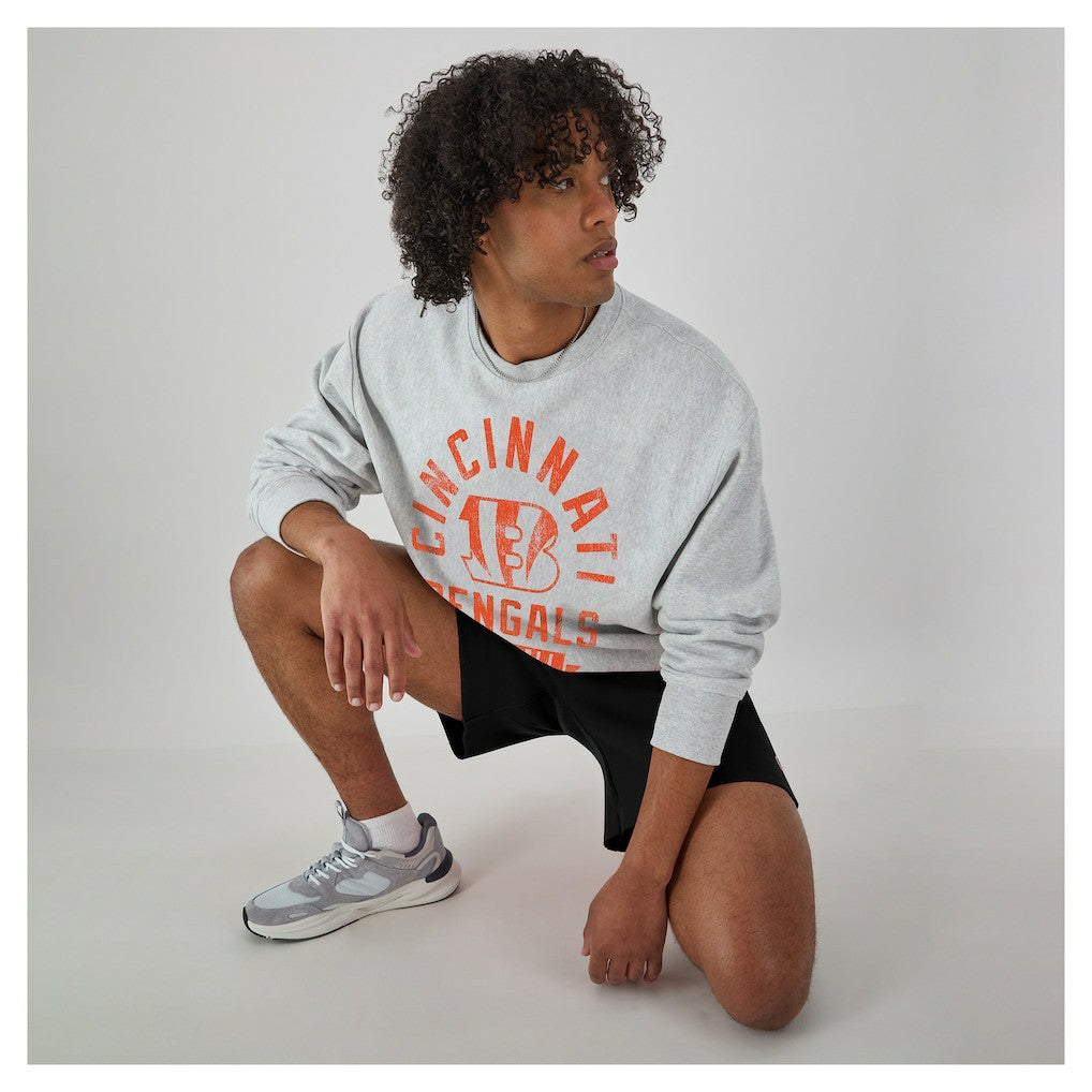 Cincinnati Bengals Champion Reverse Weave Fleece Pullover Sweatshirt Heather Gray