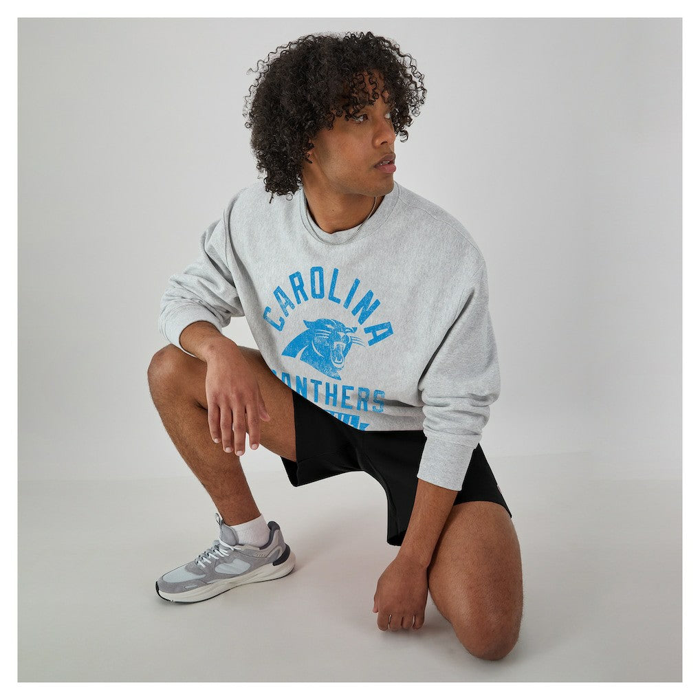 Carolina Panthers Champion Reverse Weave Fleece Pullover Sweatshirt Heather Gray