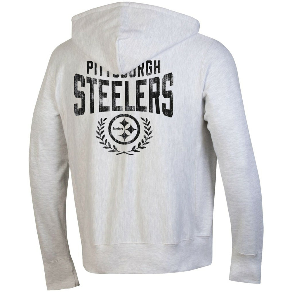 Pittsburgh Steelers Champion Reverse Weave Full-Zip Hoodie Heather Gray