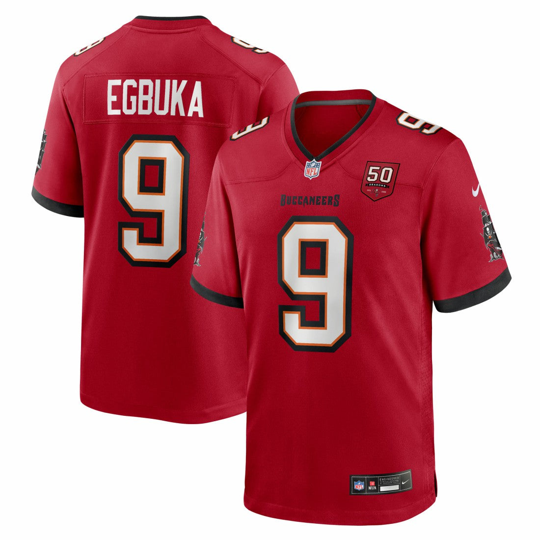 Nike Emeka Egbuka Tampa Bay Buccaneers Team Game Jersey Red