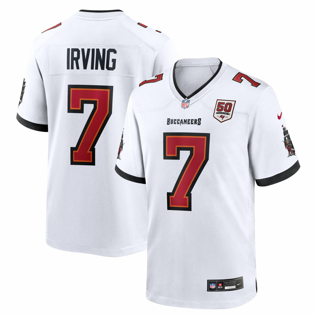 Nike Bucky Irving Tampa Bay Buccaneers 50th Season White Game Jersey White