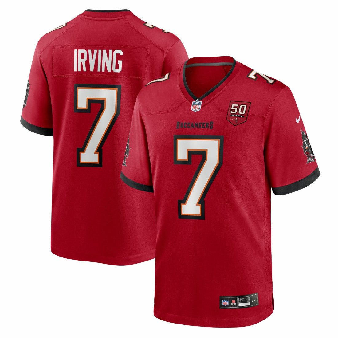 Nike Bucky Irving Tampa Bay Buccaneers 50th Season Team Game Jersey Red